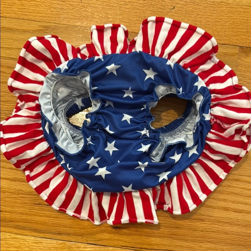 Little Sweetees Patriotic Striped Ruffle Bloomers for baby